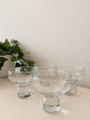 Vintage 70s Crystal Coupe Glasses