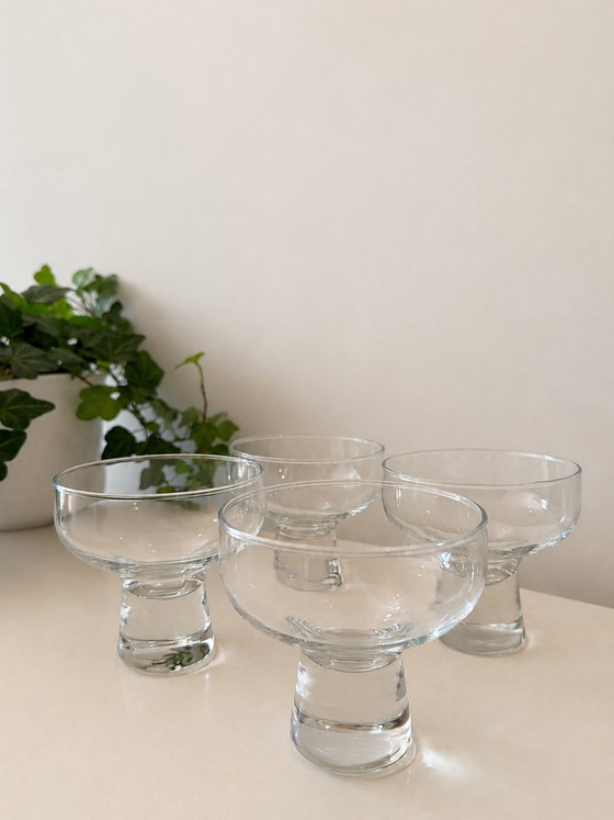 Vintage 70s Crystal Coupe Glasses – Glass & Decanter (photo 3 of 5)