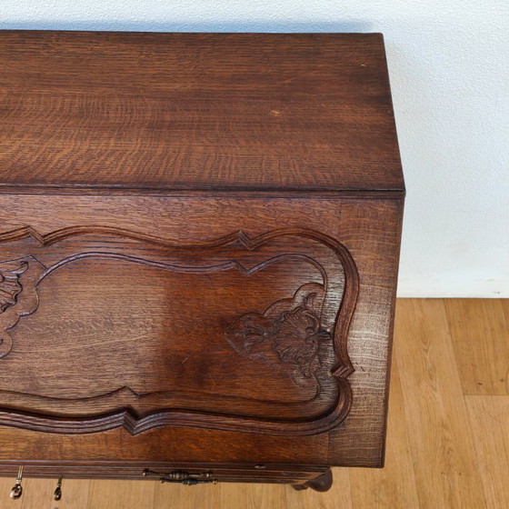 Image 1 of Vintage Louis XV secretary chest of drawers country office desk