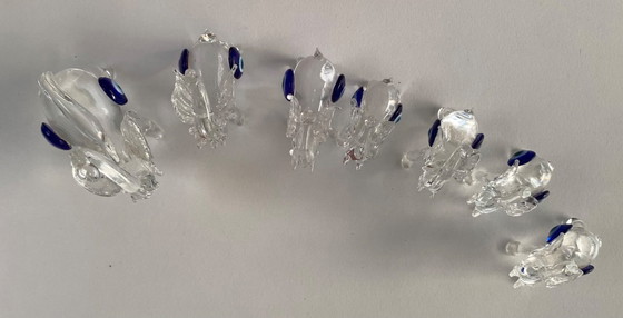 Image 1 of Famiglia di elefanti dagli occhi azzurri in confezione regalo
