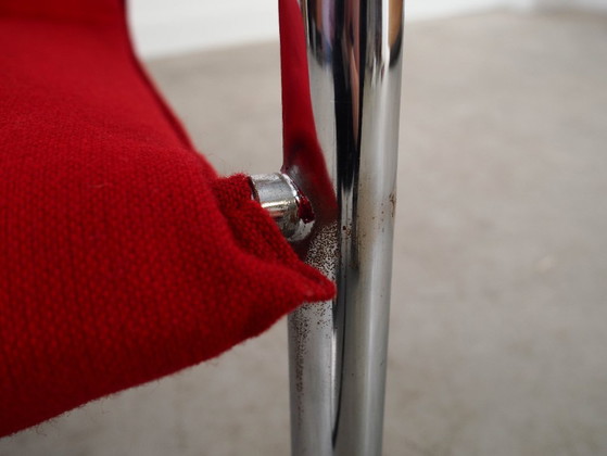 Image 1 of Fauteuil rouge, design italien, années 1970, fabriqué en Italie