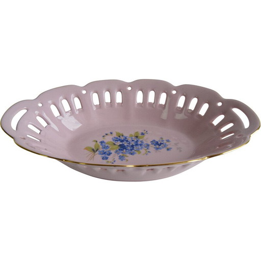 Vintage pink porcelain bowl by Pirken Hammer, Czechoslovakia 1980