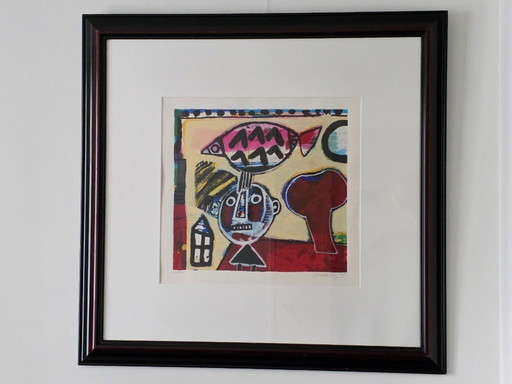 Corneille - Child and Bird - Gesigneerd - 1995