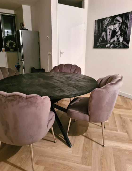 Image 1 of Eleonora round mango wood dining table 150cm