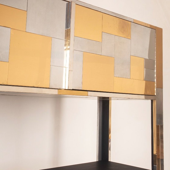 Paul Evans Cityscape Brass and Stainless Steel Bookcase, First Series, 1971 (photo 12 of 29)