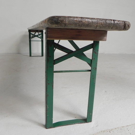Image 1 of Folding bench, folding bench for terrace, 216 cm long, 1960s