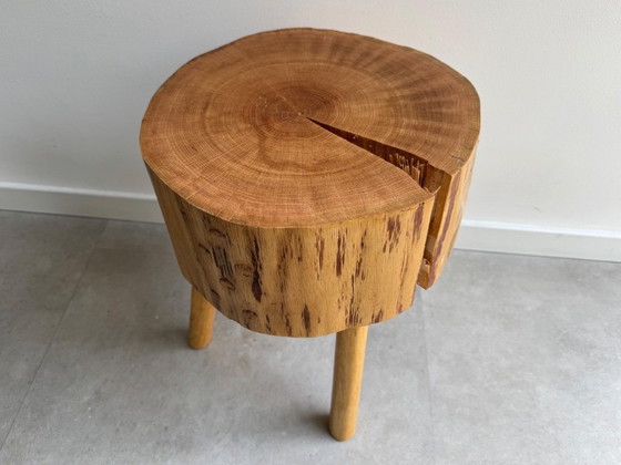 1x Mid Century Boomstam Bijzettafel – Wood (photo 4 of 6)