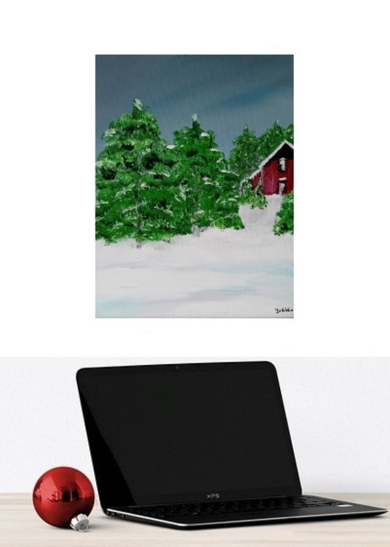 Image 1 of Kerst(winter)schilderij