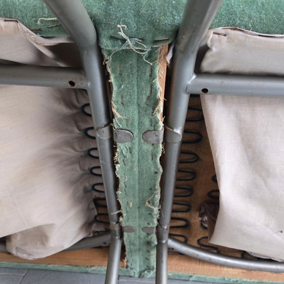 Image 1 of 1950s Vintage Two-Seat Velvet Sofa by Louis Paolozzi for ZOL 50s