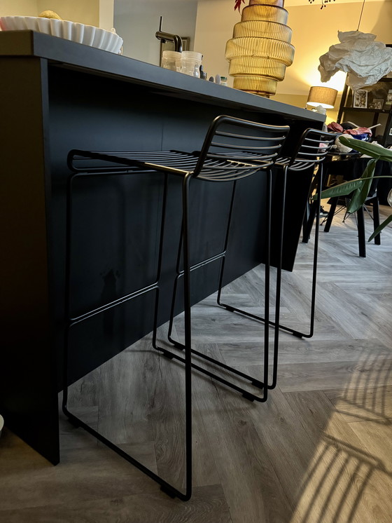 Image 1 of 2x HAY HEE bar stool black 75cm
