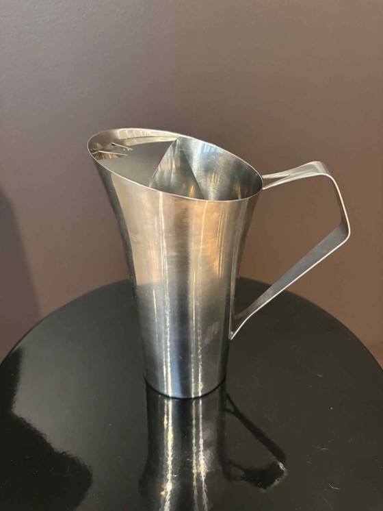 Image 1 of Pitcher Jug stainless steel Stelton design Arne Jacobsen.