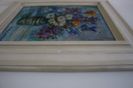 Image 1 of Handgemaltes Gemälde, Öl auf Leinwand, Signiert, Tschechoslowakei, 1963