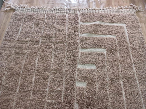 Image 1 of Tappeto in lana naturale tessuto a mano, lavorazione artigianale tradizionale, 2/3 m