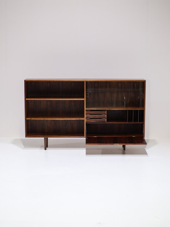Image 1 of Palissander boekenkast wandkast vintage Deens