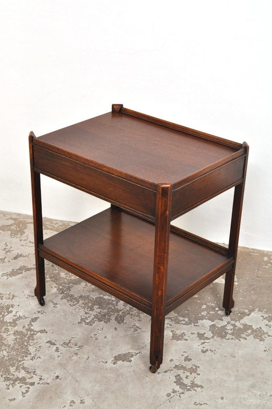 Image 1 of Chariot ancien en chêne avec tiroir, années 1920