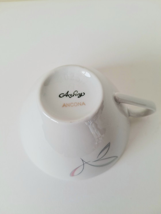 Image 1 of Complete Set of 6 Arzberg 'Ancona' Cups and Saucers | Fine Porcelain with Delicate Decor