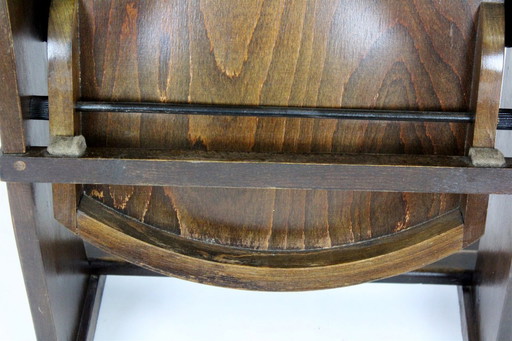 Fauteuil de cinéma vintage TON (Thonet), tchèque des années 1940, siège de théâtre en bois