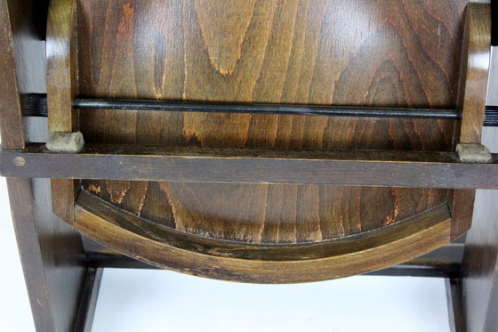 Image 1 of Fauteuil de cinéma vintage TON (Thonet), tchèque des années 1940, siège de théâtre en bois