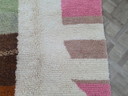 Handmade Moroccan rug in pure wool with traditional colorful patterns, 140/260 cm