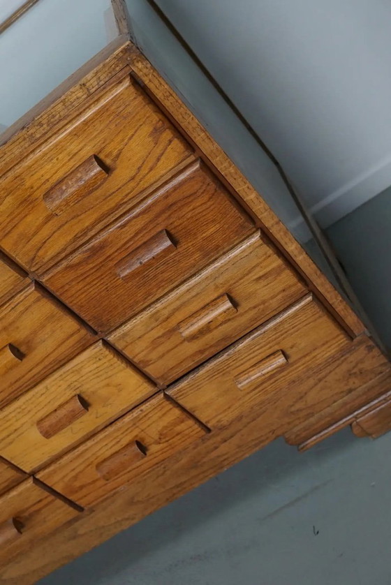 Image 1 of Meuble de mercerie/comptoir de magasin ancien en chêne britannique, années 1920/30