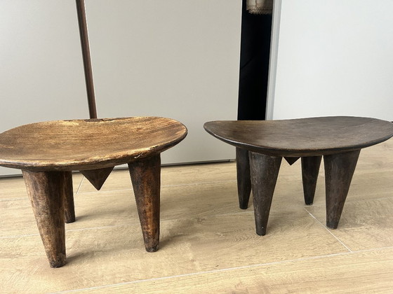 Image 1 of Senufo-Hocker – Handgeschnitzt von Mouya Konate (Einzeln oder als 2er-Set)