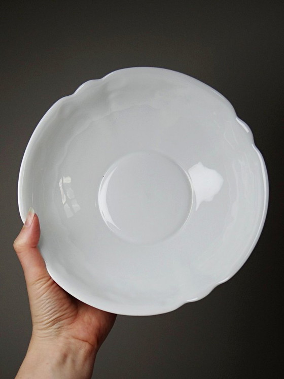 Image 1 of Limoges L&Cie Lafarge 12-piece dessert service in white porcelain, 1960s