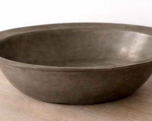 Antique patinated pewter basin – 19th / early 20th century