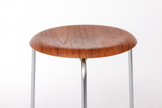 Image 1 of Tabouret Arne Jacobsen pour Fritz Hansen, modèle Dot 3170, design danois vintage, années 1950