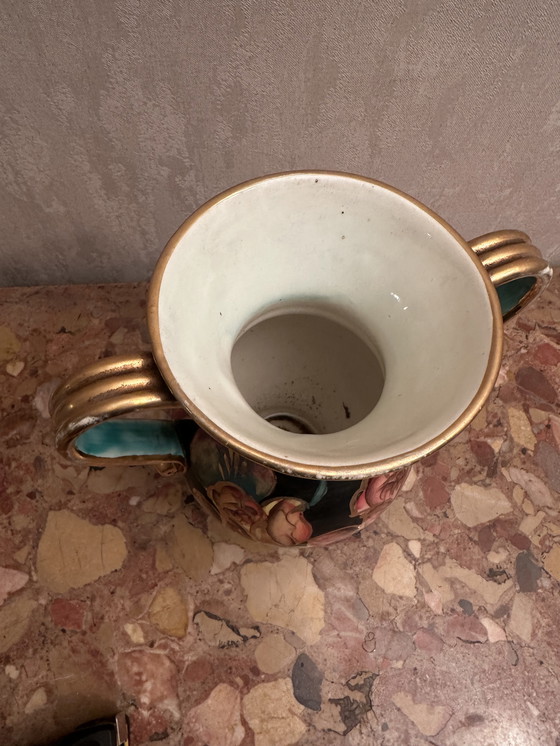 Image 1 of Vintage ceramic amphora vase signed Vallauris - H 24 cm