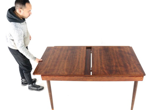 Image 1 of Extendable rectangular rosewood dining table vintage