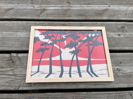 Gouache et encre de Chine sur papier naturel.  Format 30x21cm. 