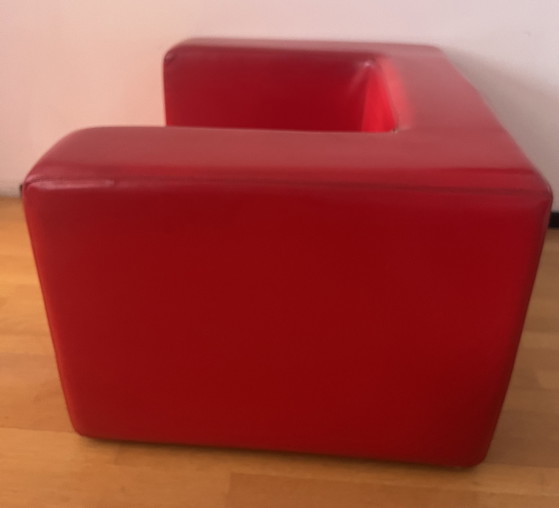 Throw-Away Willie Landels Zanotta rood Italië – Fauteuils, Plastic, Skai (photo 6 of 13)