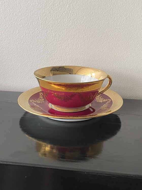 Image 1 of Tazza grande Vintage 60 Collection Porcellana fine di Limoges dorata in oro fino