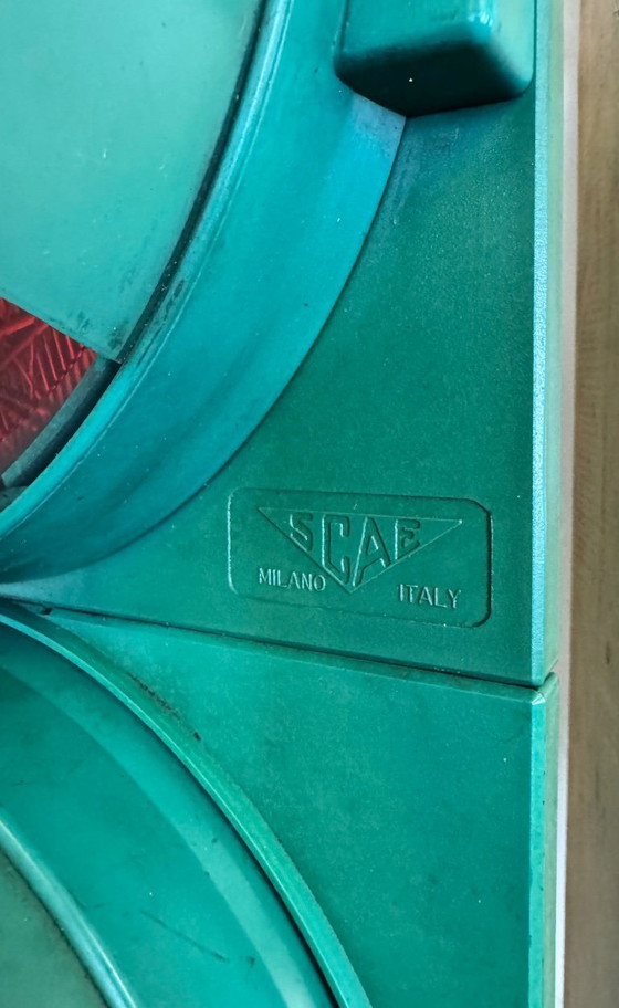 Image 1 of Vintage groene Italiaanse verkeerslichten, jaren 80