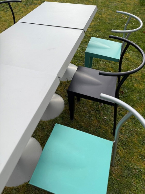 Image 1 of Kartell 8 Dr Glob Stühle & 3 Tische Design Philippe Starck