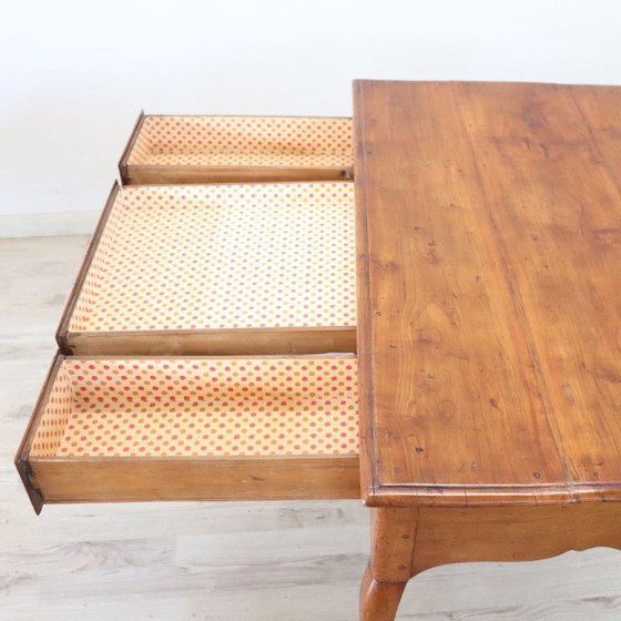 Image 1 of Antique Desk in Walnut and Cherry Wood, Italy 18th Century