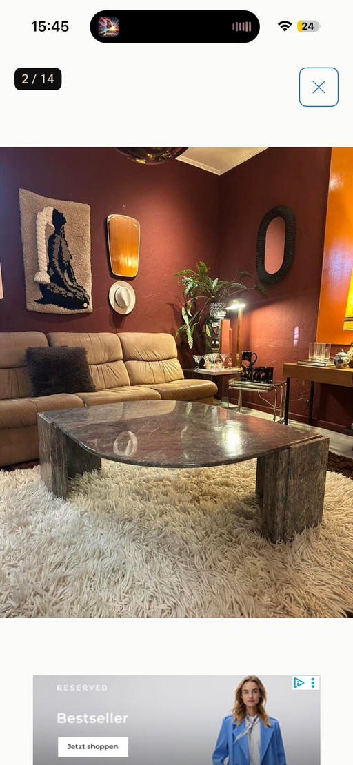 Marmeren salontafel druppel