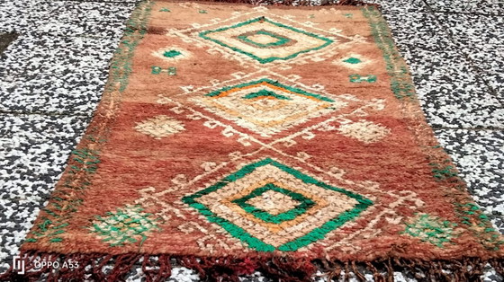 Image 1 of Hand-knotted Berber wool rug 161x84cm