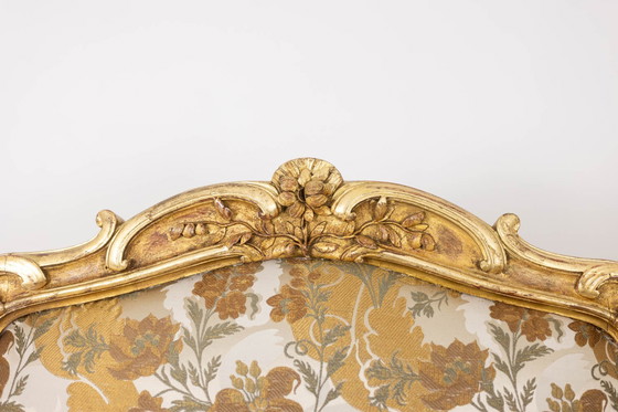 Image 1 of Fauteuil de style Louis XV, avec son dossier à la reine. Époque 1900-1950.