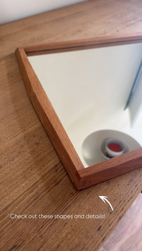 Image 1 of Miroir vintage danois Jansen Spelje en teck - Miroir du milieu du siècle