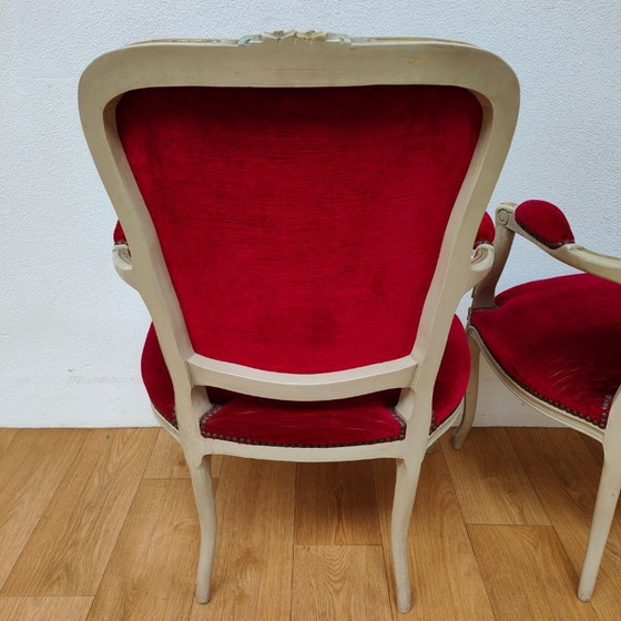 Image 1 of Sedie e poltrone vintage francesi in stile Luigi XV. Prezzo fisso.