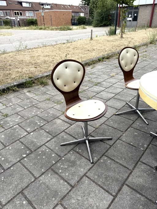 Juego de comedor vintage, Elmar Flötotto '60
