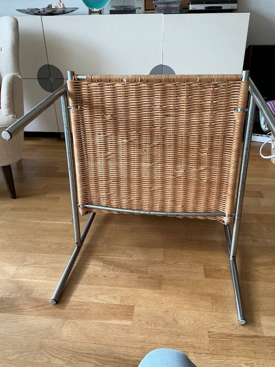 SZ 01 vintage armchair Martin Visser for Spectrum – Rattan, Chrome (photo 5 of 7)