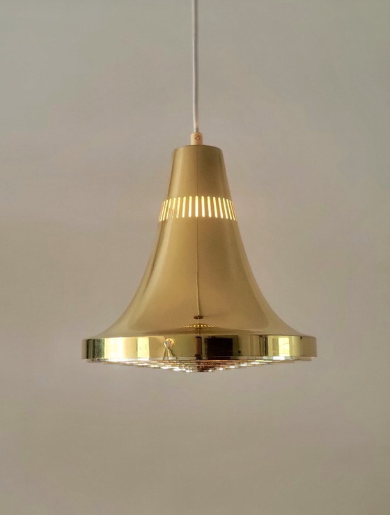 Image 1 of Lampada a sospensione vintage in ottone di Hans Agne Jakobsson, modello T 598