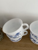 6 tazzine da caffè vintage Arcopal "Blue Onion"