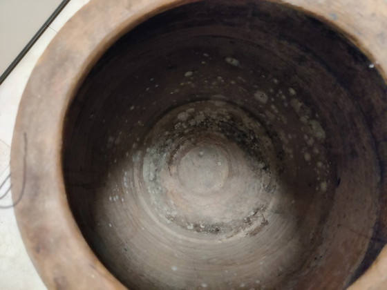 Image 1 of Large antique terracotta pot with a red tint