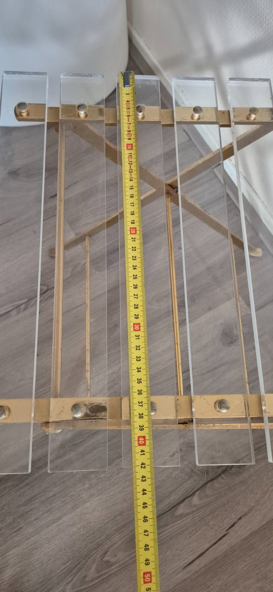 Image 1 of Transparent brass folding chair Yonel Lebovici