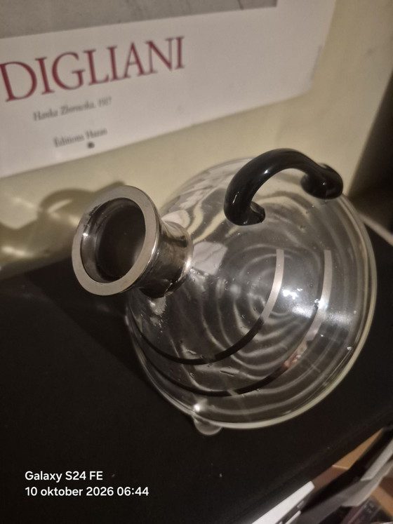Danish Art Deco decanter Kastrup Holmegaard – Glass & Decanter, Glass, Metal (photo 5 of 7)