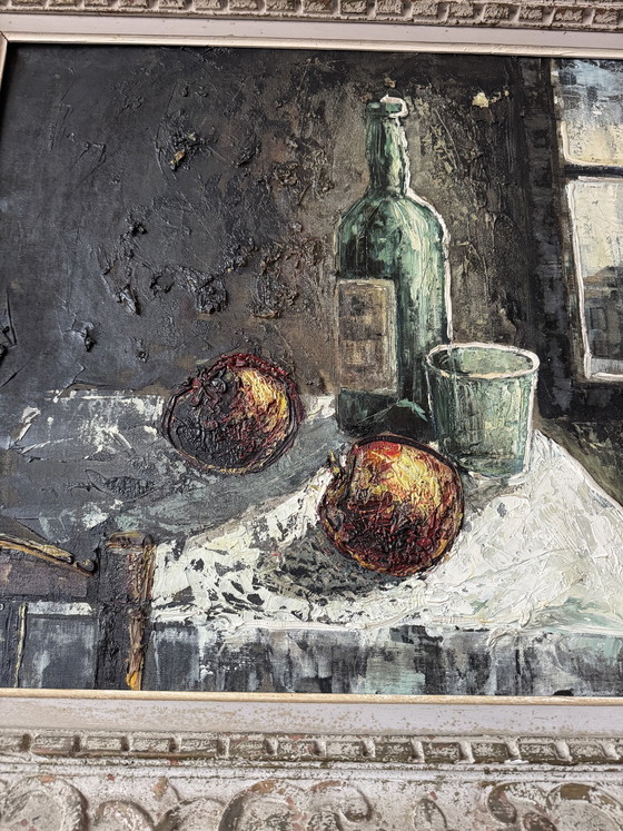 Image 1 of Expressionist still life painting from the 1960s