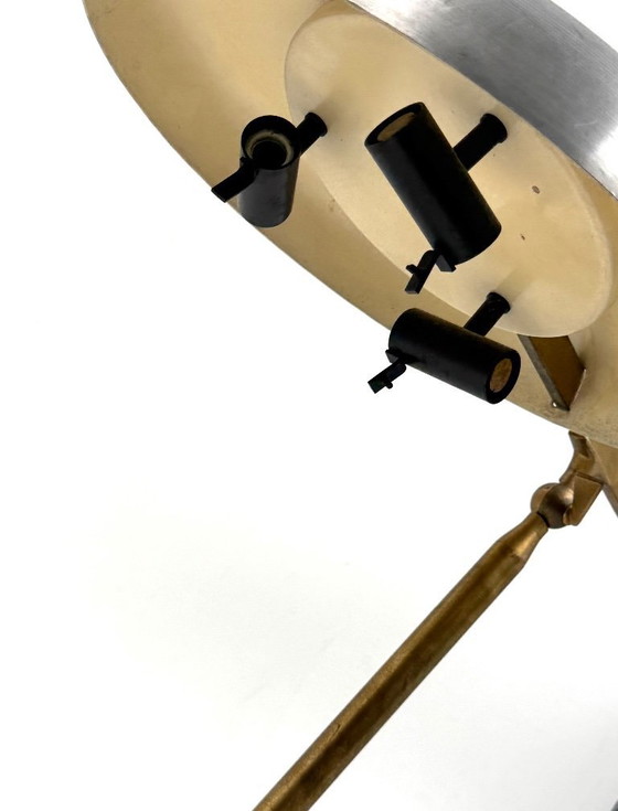 Image 1 of Oscar Torlasco, brass desk / table lamp, Prod. Lumi, circa 1960s